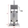 Stainless Steel Commercial Sausage Stuffer,Dual Speed Vertical Sausage Maker 25LB/12L, Meat Filler with 4 Stuffing Tubes