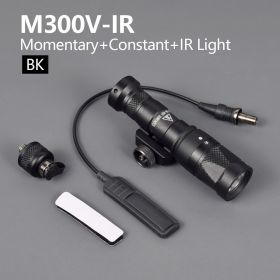 Airsoft M300B M300V Surefire Flashlight Upgrad Metal M300V-IR Weapon Gun Strobe LED Light Fit 20mm Rail Hunting Rifle Torch (Color: M300V-IR BK)