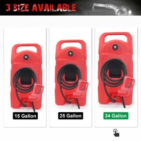 25 Gallon Gas Caddy With Wheels, Fuel Transfer Tank Gasoline Diesel Can,Fuel Storage Tank For Automobiles ATV Car Mowers Tractors Boat Motorcycle(Red) (Color: As Picture)