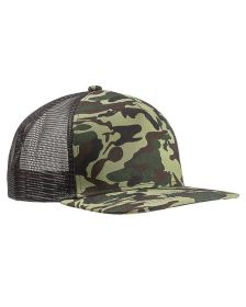 Big Accessories BX025 Surfer Trucker Cap (Color: FOREST CAMO/ BLK)