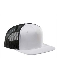 Big Accessories BX025 Surfer Trucker Cap (Color: WHITE/ BLACK)